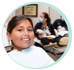 Young patient with braces smiling