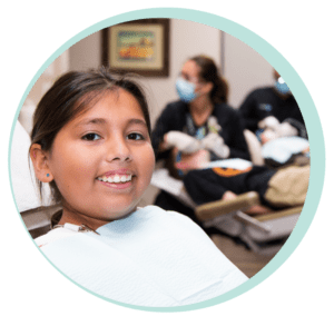 Young patient with braces smiling